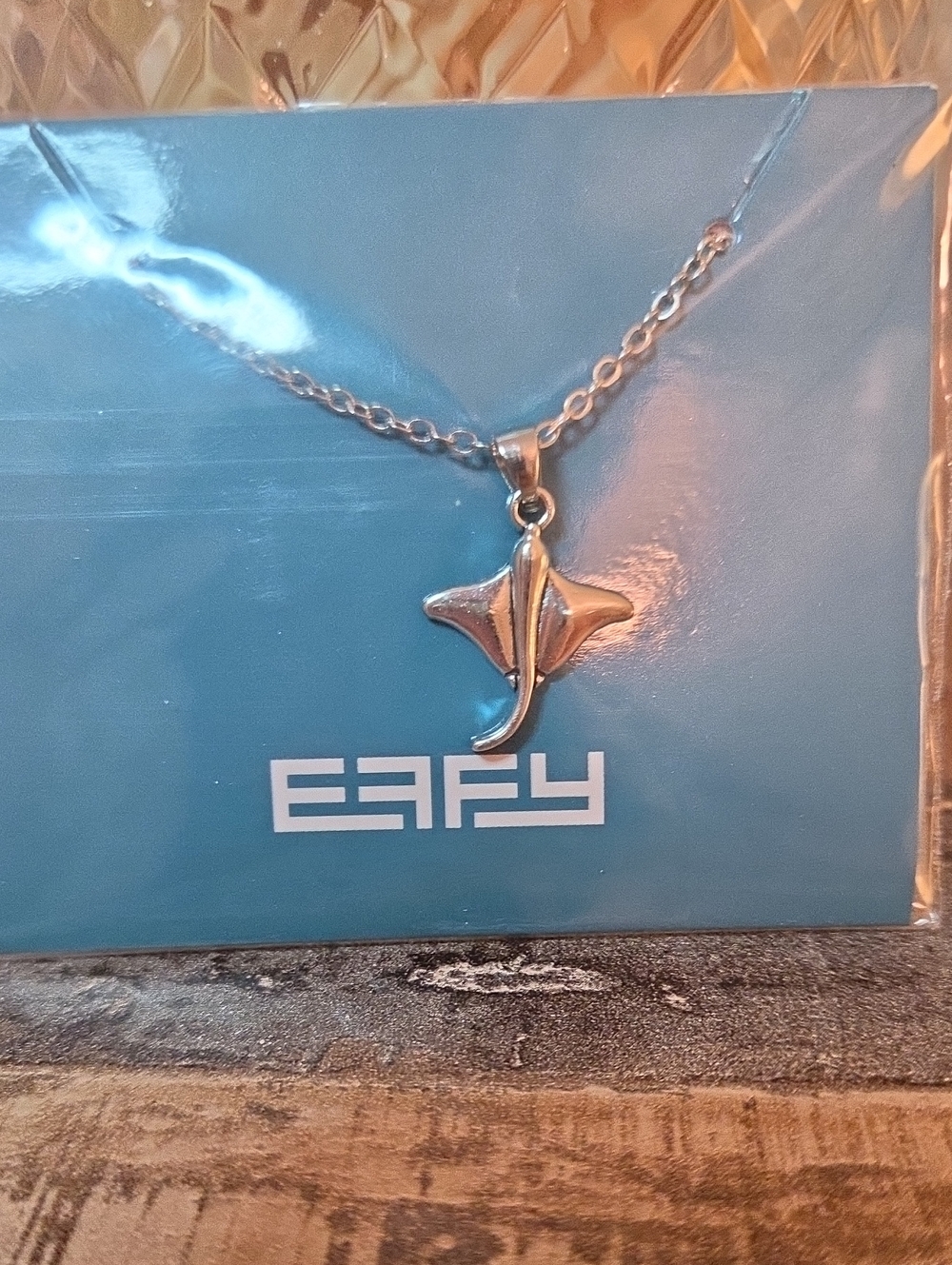 Silver Manta Ray Pendant Necklace